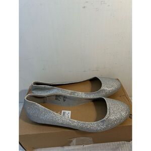 American eagles silver sparkles flats size 10 shoes